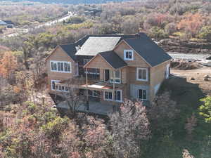 Aerial view of a forest