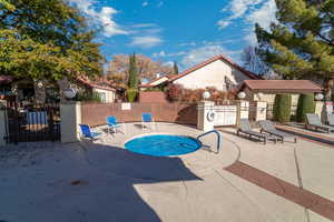 View of pool featuring a patio area