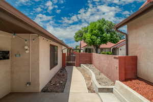 View of yard with a gate