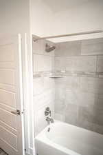 Full bathroom featuring  shower combination