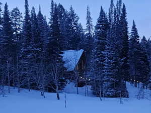 View of home's community featuring a view of trees