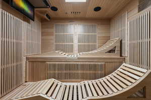 Interior view of sauna
