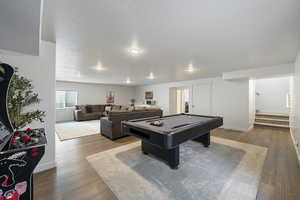 Large recreation room and living room