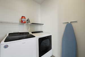 Included washer and dryer
