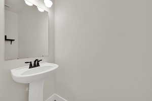 Half Bathroom off Garage Entrance