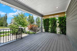View of wooden deck
