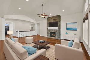 Virtually staged great room