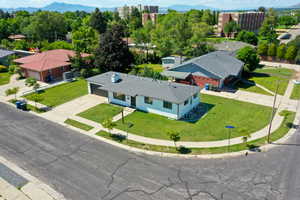 View of subject property with mountains