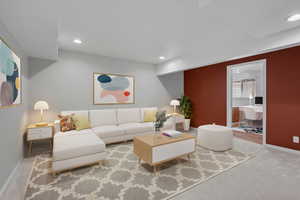 Virtually Staged Family Room
