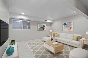 Virtually Staged Family Room