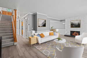 Virtually Staged Living Room