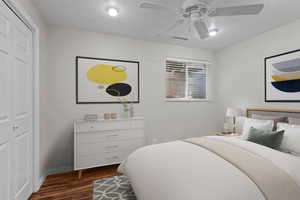 Virtually Staged Bedroom