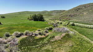 Mountain view with rural landscape