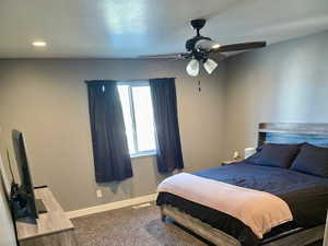 Primary bedroom upstairs, sweet suite