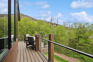 View of wooden terrace