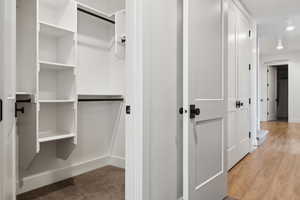View of walk in closet