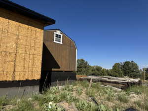 View of back of cabin and new addtion