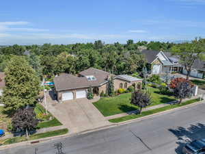 Aerial view of property and surrounding area