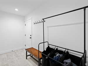 Laundry room/mudroom and garage door into the home.