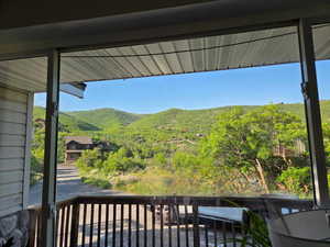 Mountain view from the front porch. Closest neighbor in front