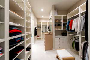 View of walk in closet