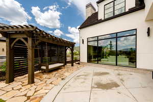 View of patio / terrace featuring a pergola