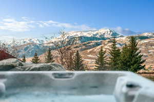 Late Spring showing the beauty with snow from the hot tub!!
