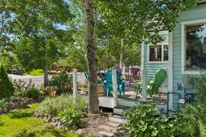 View of yard featuring a deck