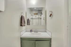 Bathroom featuring vanity