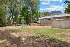 View of yard featuring a mountain view