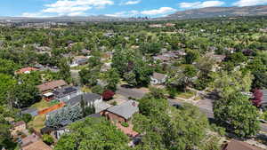 Aerial perspective  with mountains