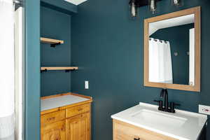 Bathroom featuring vanity