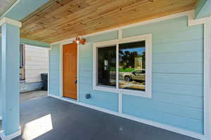 View of exterior entry