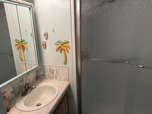 Bathroom featuring vanity