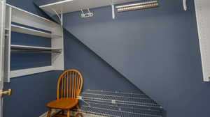 View of walk in closet