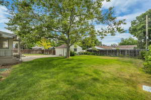 View of fenced yard
