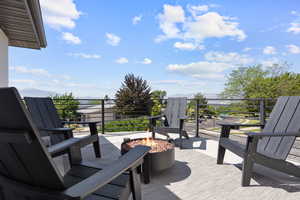 Patio adjacent to the kitchen.