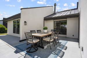 Private patio in the back yard.