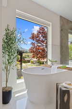 Bathroom with a freestanding bath