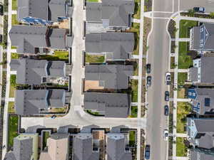 Aerial view of residential area