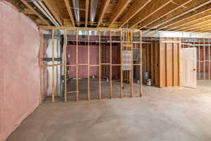 View of unfinished below grade area