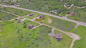 Aerial view of property and surrounding area