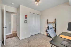 Office featuring a light fixture