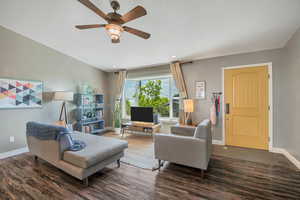 Living area featuring a big picture window, a window ledge seat, and nice entertaining area