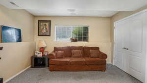 Living room with carpet