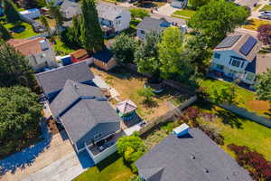 Aerial view of residential area