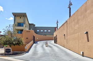 Entrance to Property with gated and heated drive.