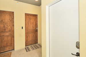 Entry to the Garage(key code access) and Front door.