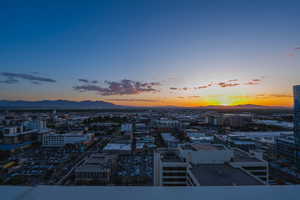 City view with mountains