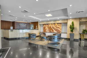 Reception featuring recessed lighting